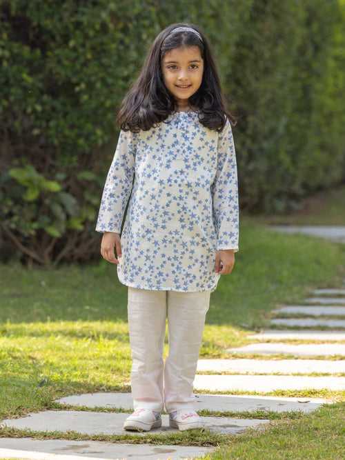 Starshine Organic Cotton Block Printed Kurta Pyjama Set