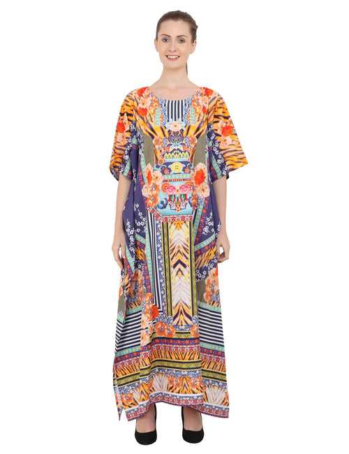 Women's Kaftans Loungewear Long Maxi Style Dress - One Size [149-Multi]