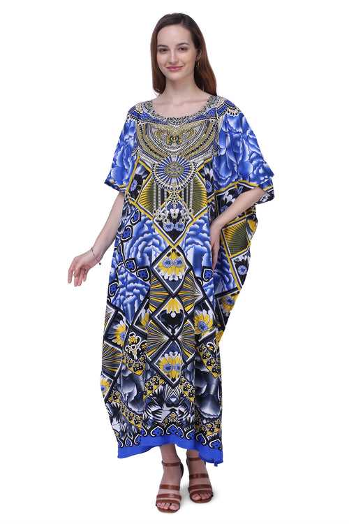 Womens Kaftans Kimono Maxi Style Dresses in One Size (132)