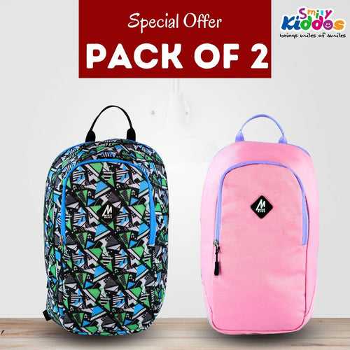 Mike Eco Day Pack Combo - (Blue Green and Pink )