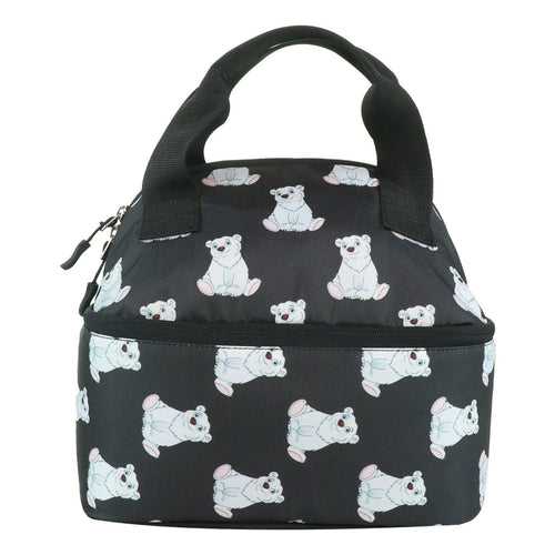 Smily Kiddos Double Decker Lunch Bag Panda Theme - Black LxWxH :25.5 X 17 X 20 CM