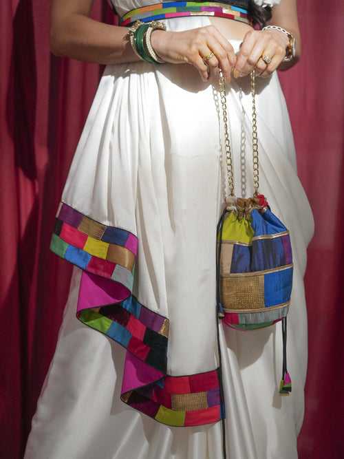 Rainbow Pride Multi Colour Patchwork Potli Bag