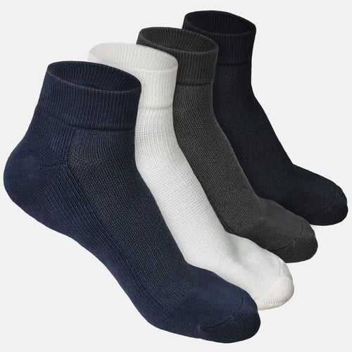 Bamboo Quarter Length Socks - 4 Pairs