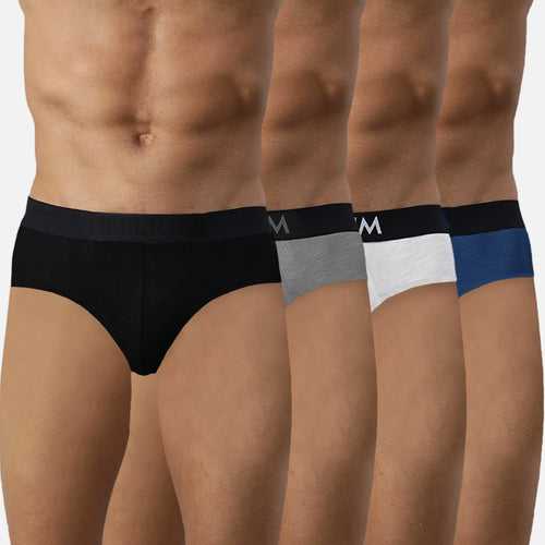 Heelium Bamboo Underwear Brief for Men - Pack of 4