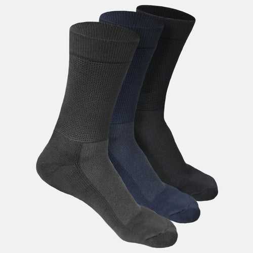 Bamboo Men Crew Socks (Soft Elastane) - 3 Pairs