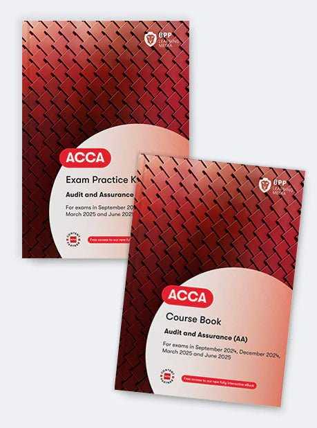 BPP ACCA Audit and Assurance Books. AA F8 Sep 24 to Jun 25