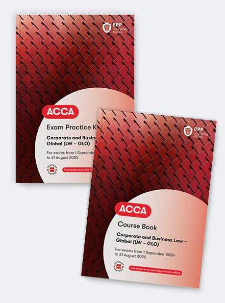 BPP ACCA Corporate & business law  books LW F4. Sep 24-Aug 25