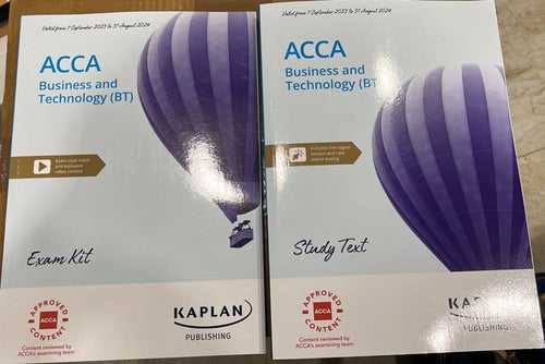 KAPLAN ACCA Applied Knowledge papers (Sep 23 - Aug 24). Combo of study text and exam kit