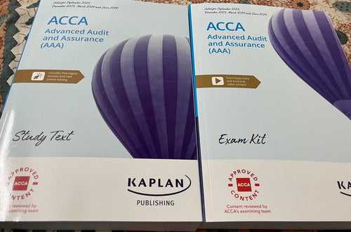 KAPLAN ACCA Books for Strategic Professional (Sep 23-June 24). Combo of Study text & Exam kit