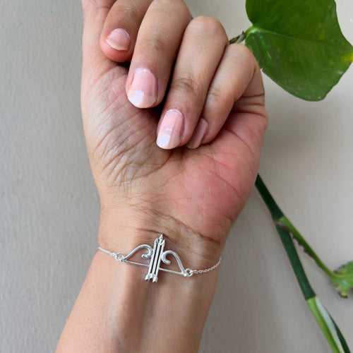 Women - Shri Ram Dhanush 92.5 Silver Bracelet