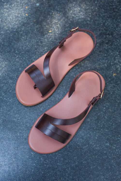 Burgundy Casual Sandals