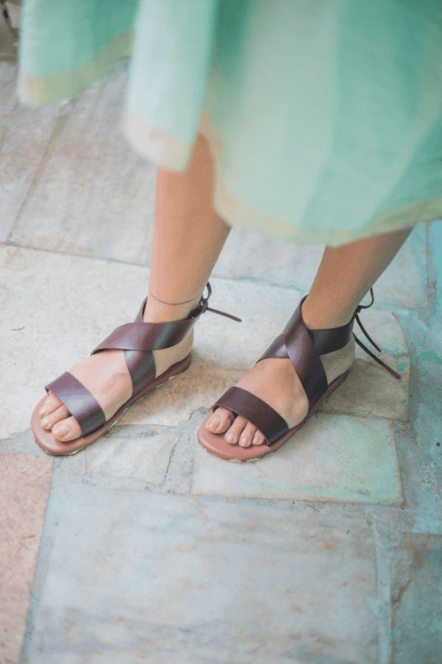 Cross-Wrap Sandals