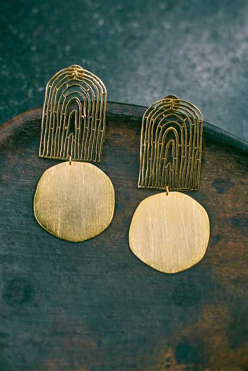 Freya Brass Earrings