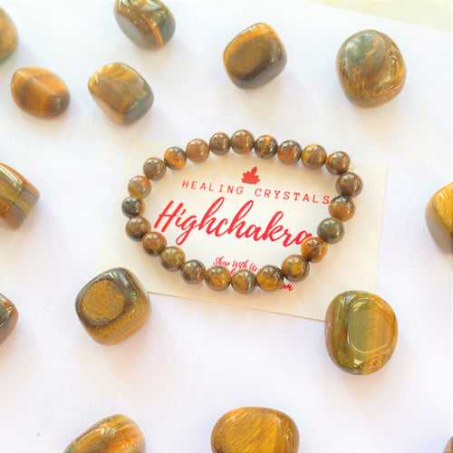 Tiger Eye Bracelet (Determination, Will Power, Courage, Focus)