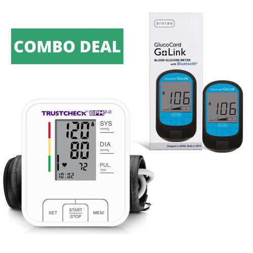 Trustcheck BPM 2.0 and GlucoCard G+ Link Bluetooth Combo Kit