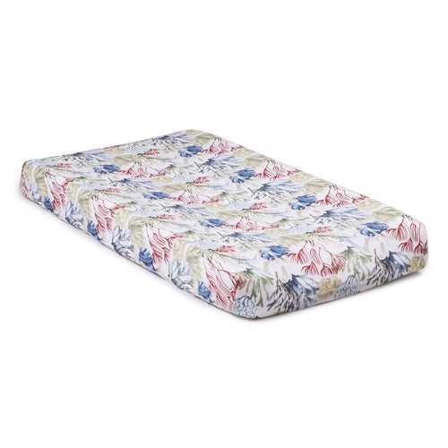 Coral Life- Fitted Changing Pad Sheet in Organic Cotton