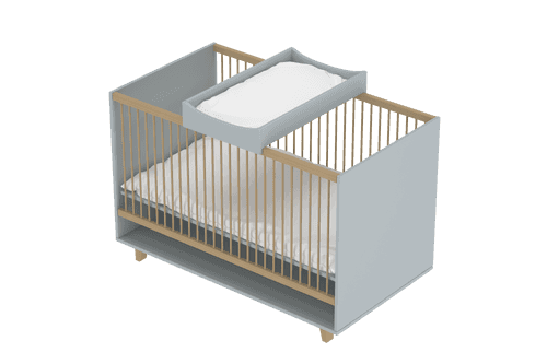 Crib Diaper Changing Tray in Steam Grey