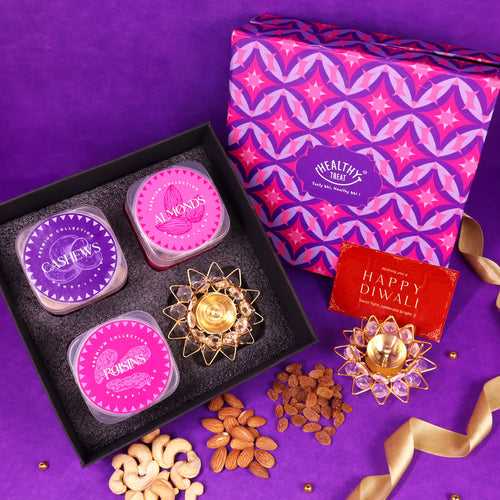 Utsav Premium Dry Fruit Diwali Gift box With Exclusive Brass Diya