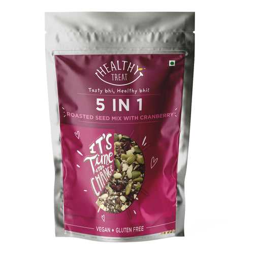 Roasted 5 in 1 SuperSeed Mix with Cranberries | Protein rich, Nutritious
