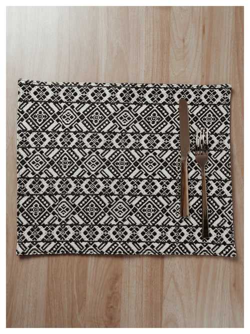 Black & White Patterned Table Mats