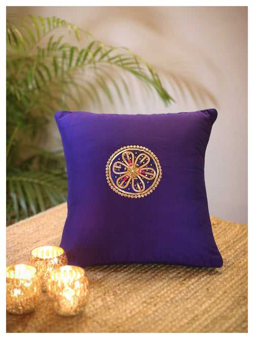 Gota Motif Cushion - Deep Purple