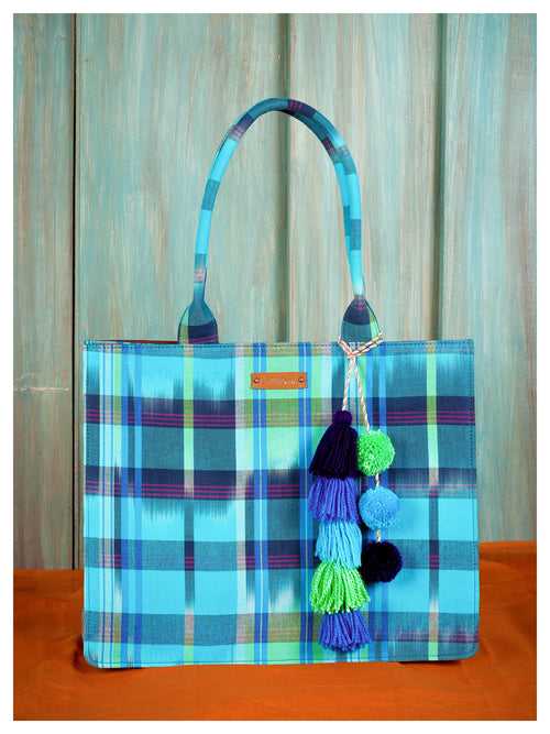 Good Things Tote - Turquoise Ikat