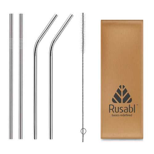 Stainless Steel Straws with Cleaning Brush