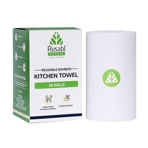 Reusable Bamboo Kitchen Towel Roll