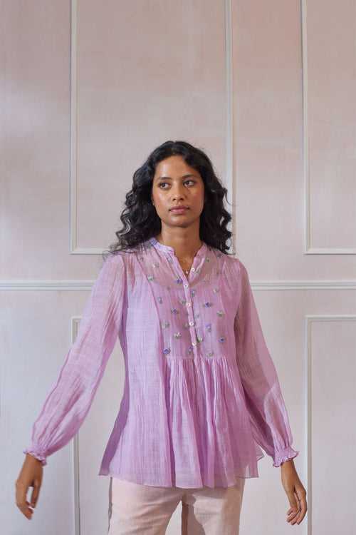 Lavender Wild Fower Shirt