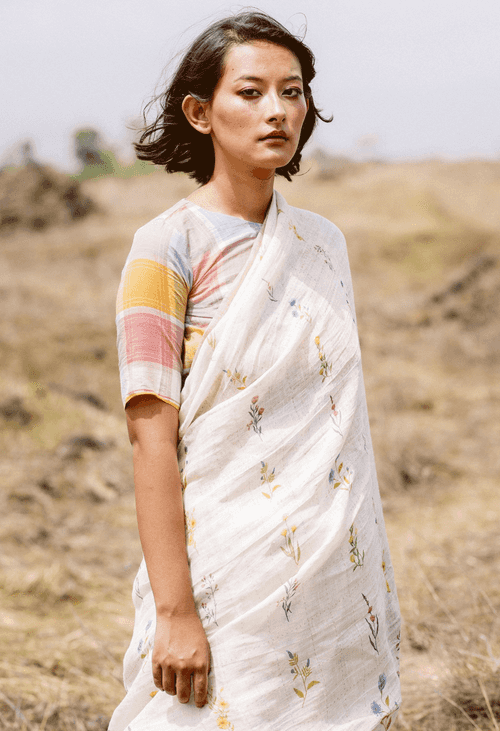 Leher Linen Sari