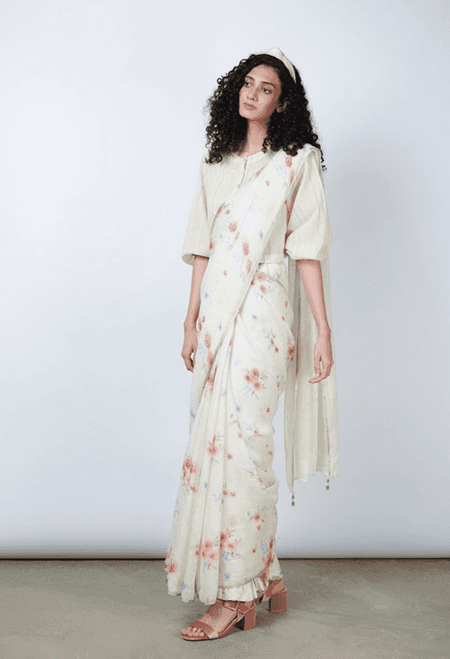 Roseberry Linen Sari