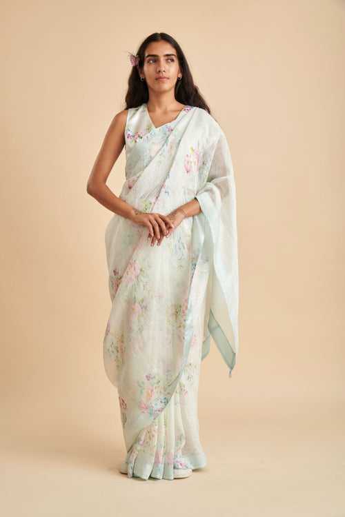 Meadow Linen Silk Sari