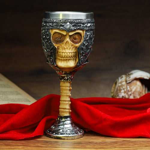 Skeletal Skull Wine Goblet High-foot Beer Cup Mug | Wine Stainless Steel Glass