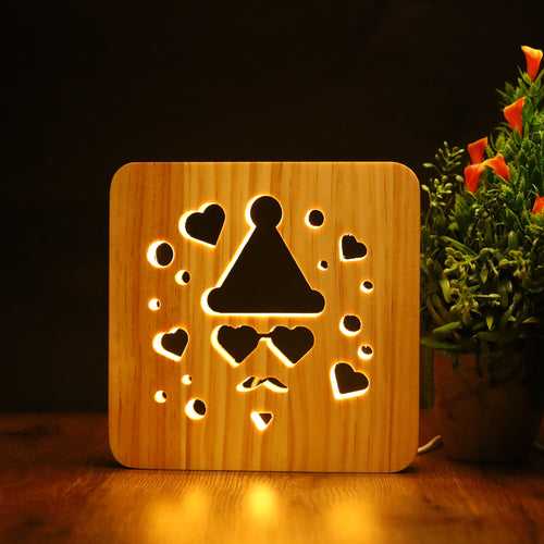 Wooden Love is in the Air Night Lamp