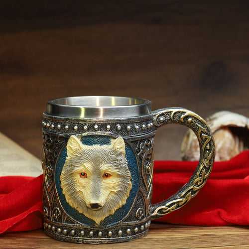 Wolf Head Tankard Coffee Mug
