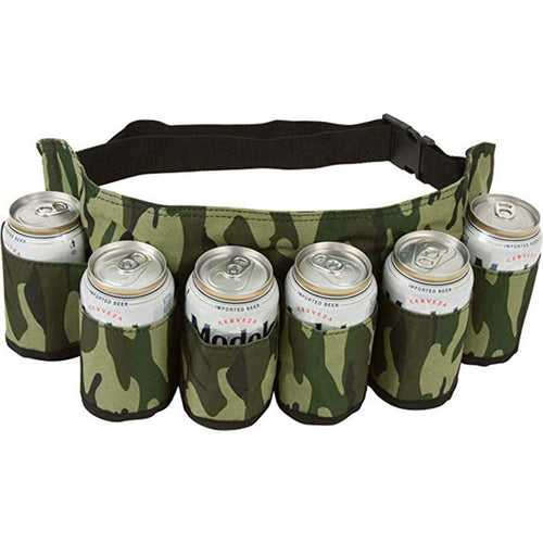 Portable 6 Pockets Beer Belt