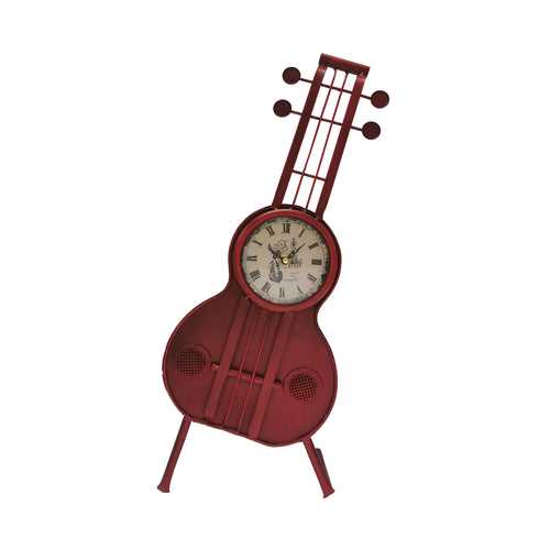 Retro Metal Violin Shaped Clock