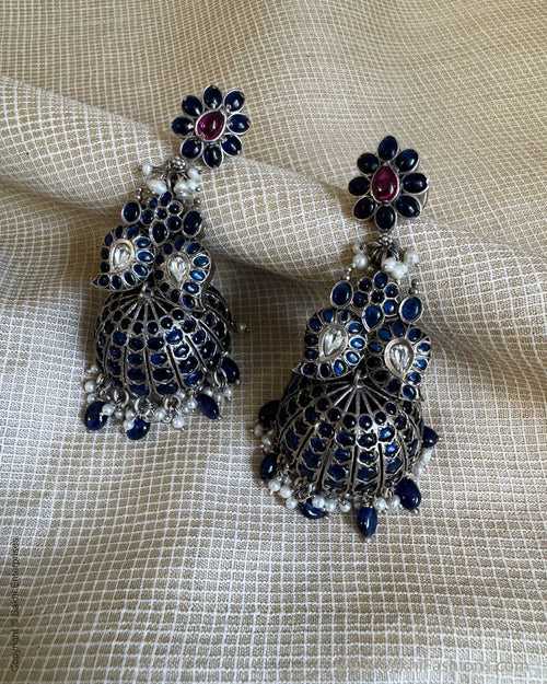 AS-W09056 Blue Jhumka Earring