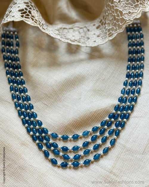 AJ-W16450 Blue Beads Mala