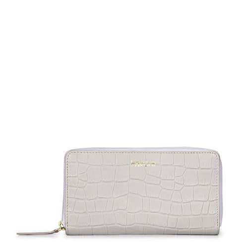 Favore White Leather Purse Clutches