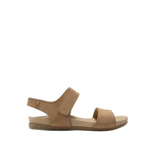 El Naturalista Honey Embellished Leather Block Sandals with Buckle