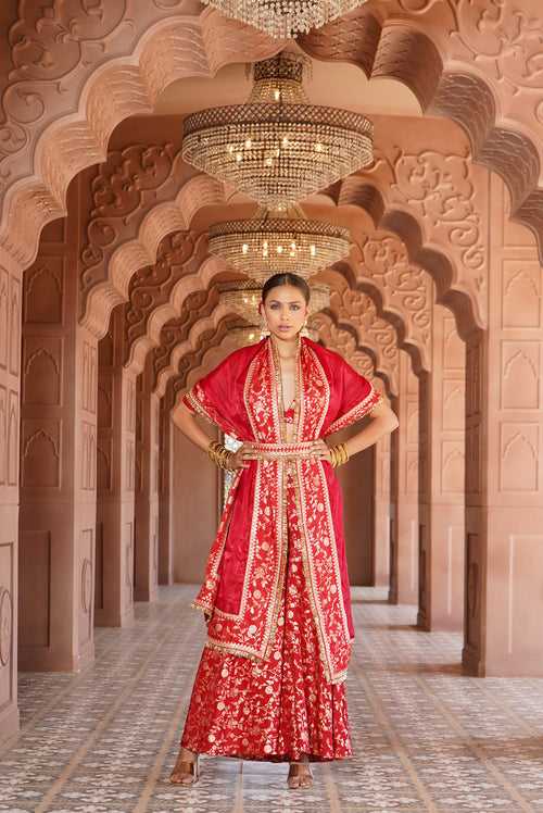 Hiya Brocade Blouse and pants with Dupatta