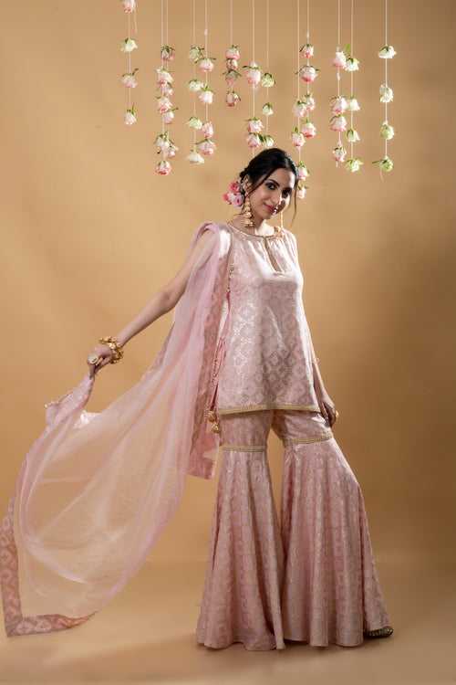 Vani - Kurta, Sharara & Dupatta Powder Pink