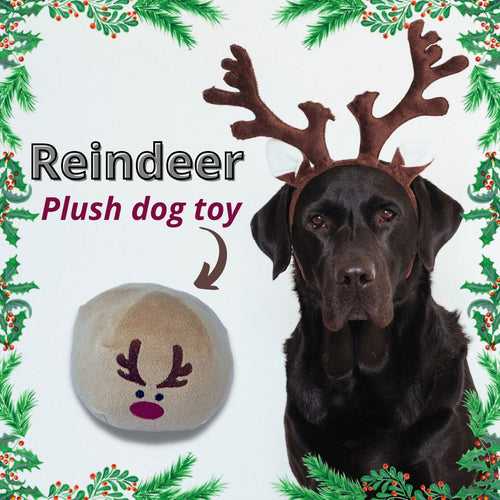 Reindeer Plush Dog Toy