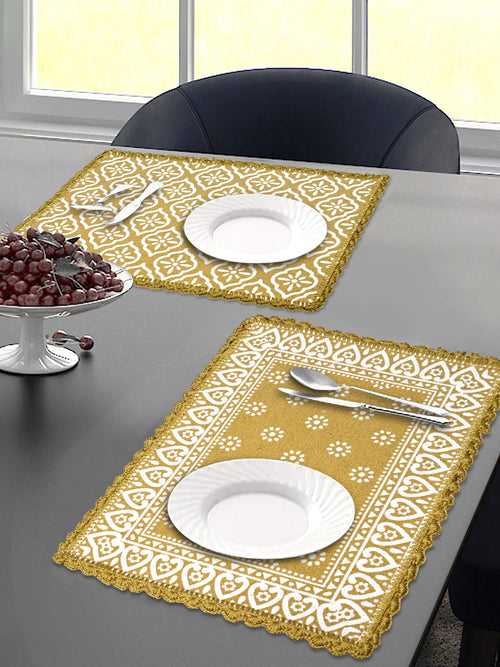 Decorative Jute & Cotton Printed Table MaT