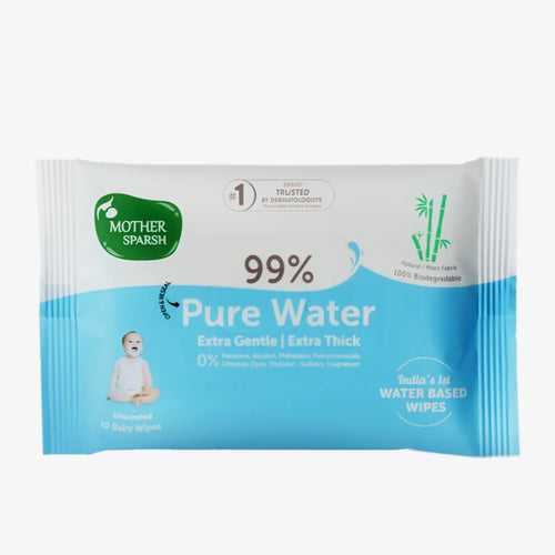 99% Pure Water Unscented Baby Wipes With Medical Grade Fabric For Sensitive Skin (10 Pcs)