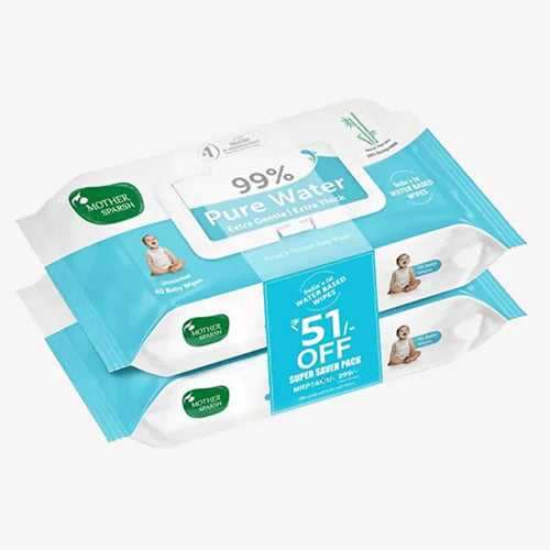 99% Pure Water Unscented Baby Wipes With Medical Grade Fabric For Sensitive Skin (40 Pcs)