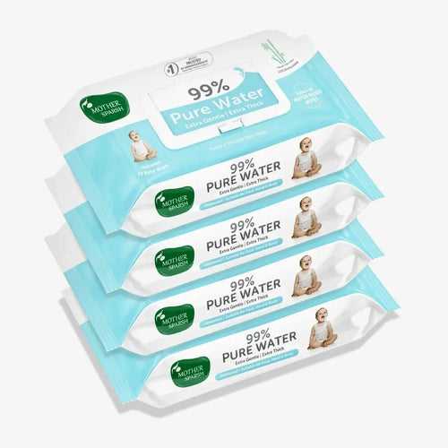 99% Pure Water Unscented Baby Wipes with Medical Grade Fabric for Sensitive Skin (72 pcs)