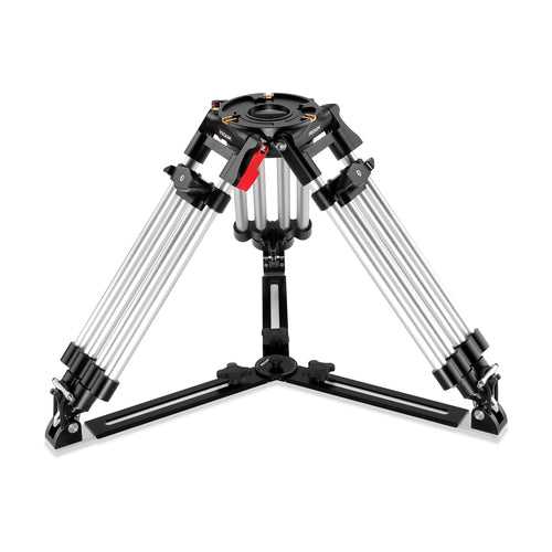 Proaim HD Mitchell Baby Camera Tripod Stand w Lever-Friction with Aluminum Spreader | Payload - 200kg / 440lb