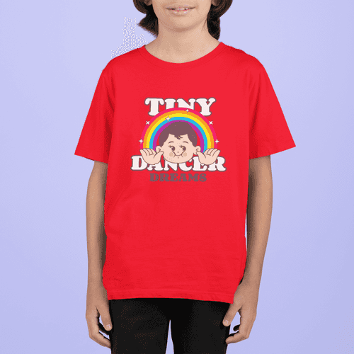 Tiny dancer dreams Printed Red Kids T-shirts